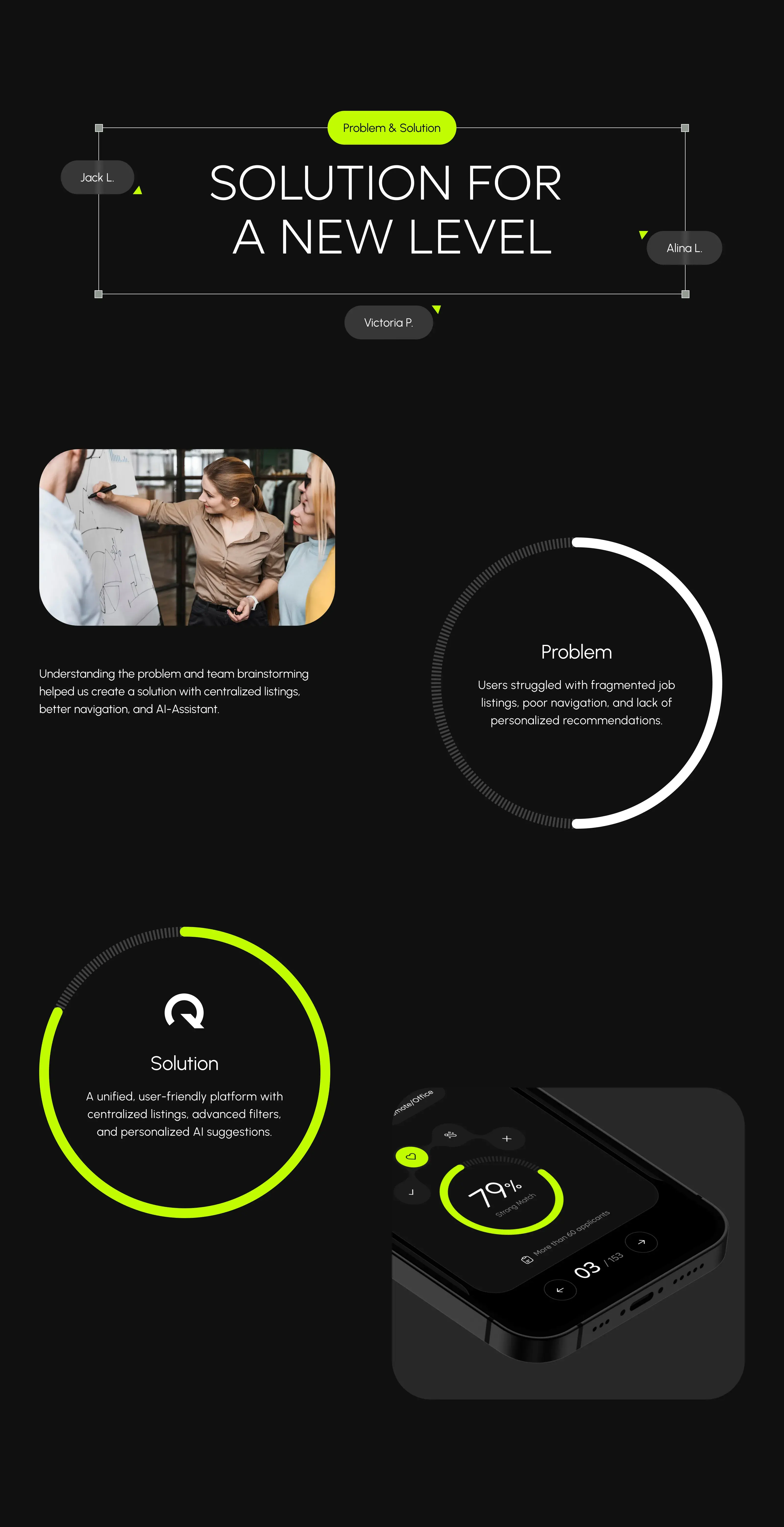 Mobile app screenshot showcasing the Orion Job SaaS UI/UX design.