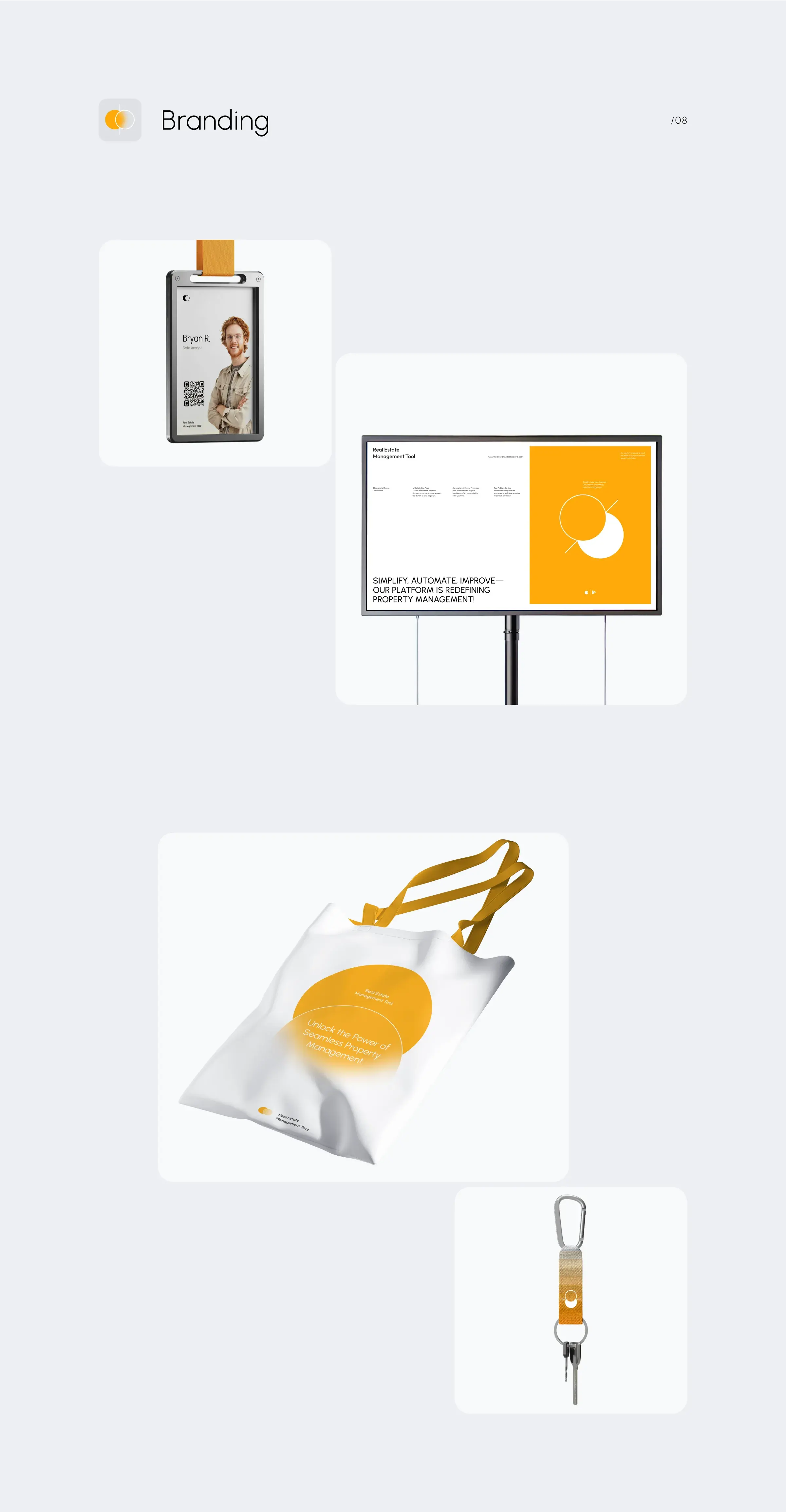 Colorful graphic illustration showing design elements and a meter, representing real estate SaaS management UX/UI.
