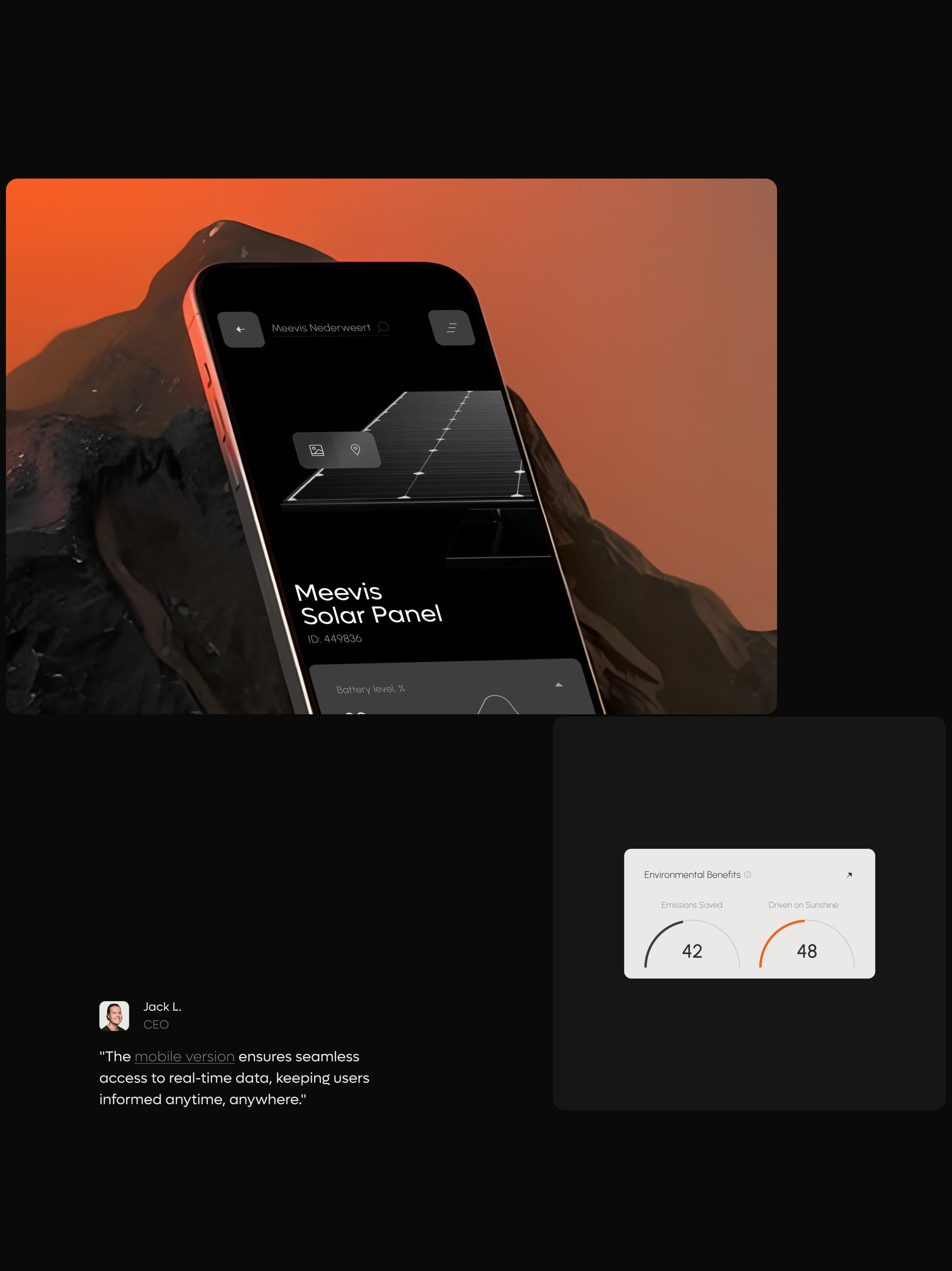 Screenshot of the Solaflux mobile app interface on a smartphone, showing solar energy metering data.