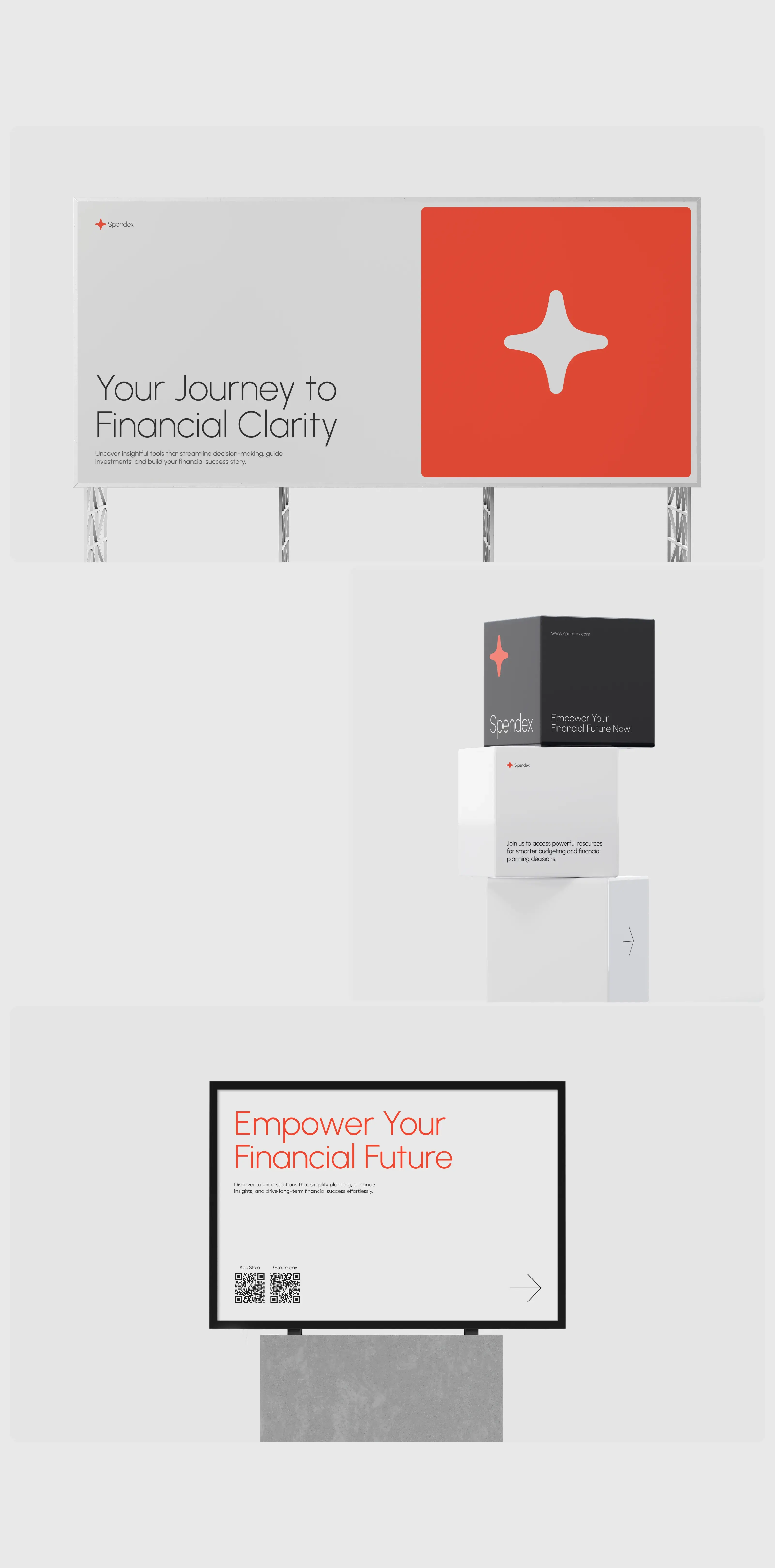 UI design diagram for Spendex Credit SaaS showing metric meters.