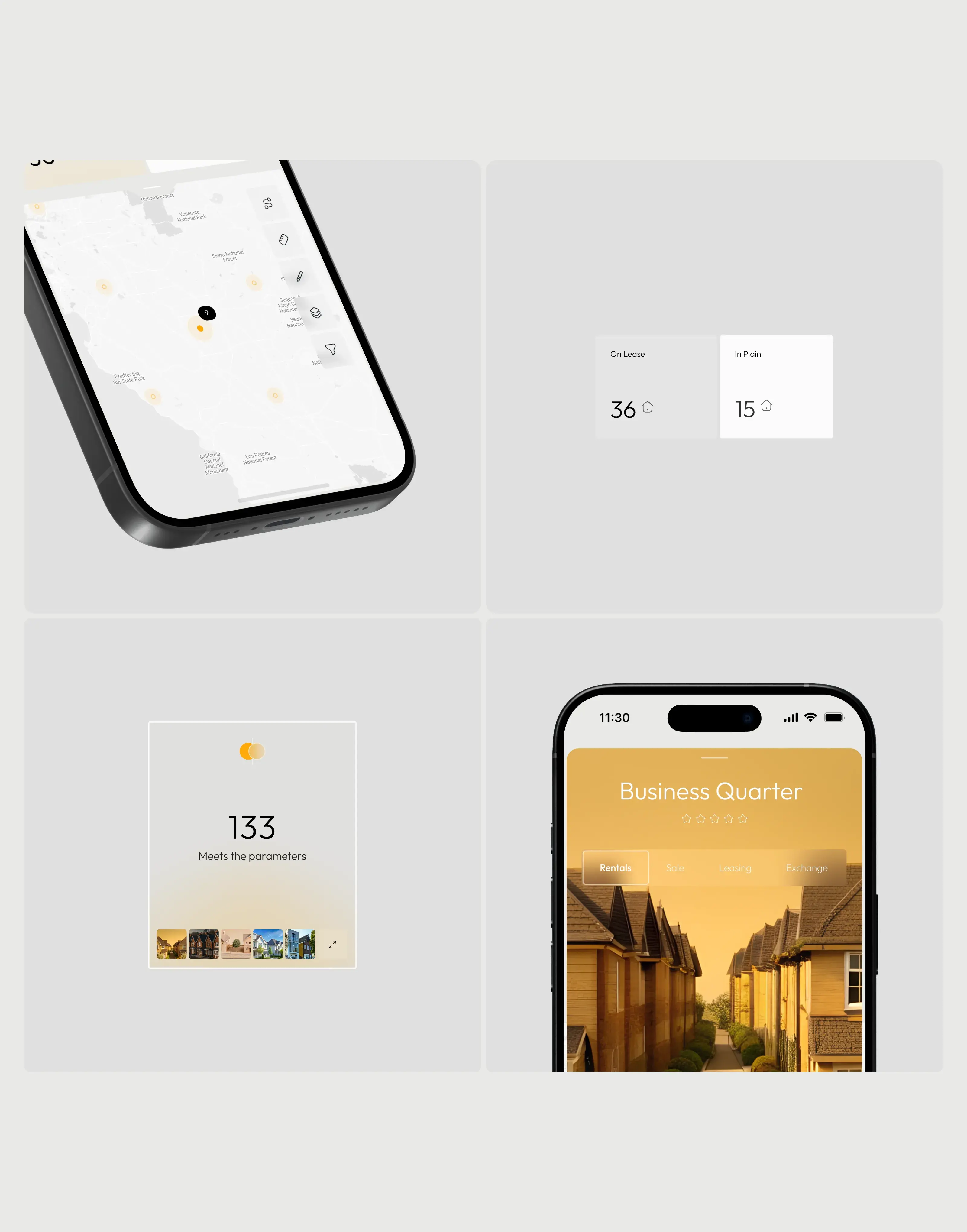 Screenshot of a property management mobile app interface on an iPhone.