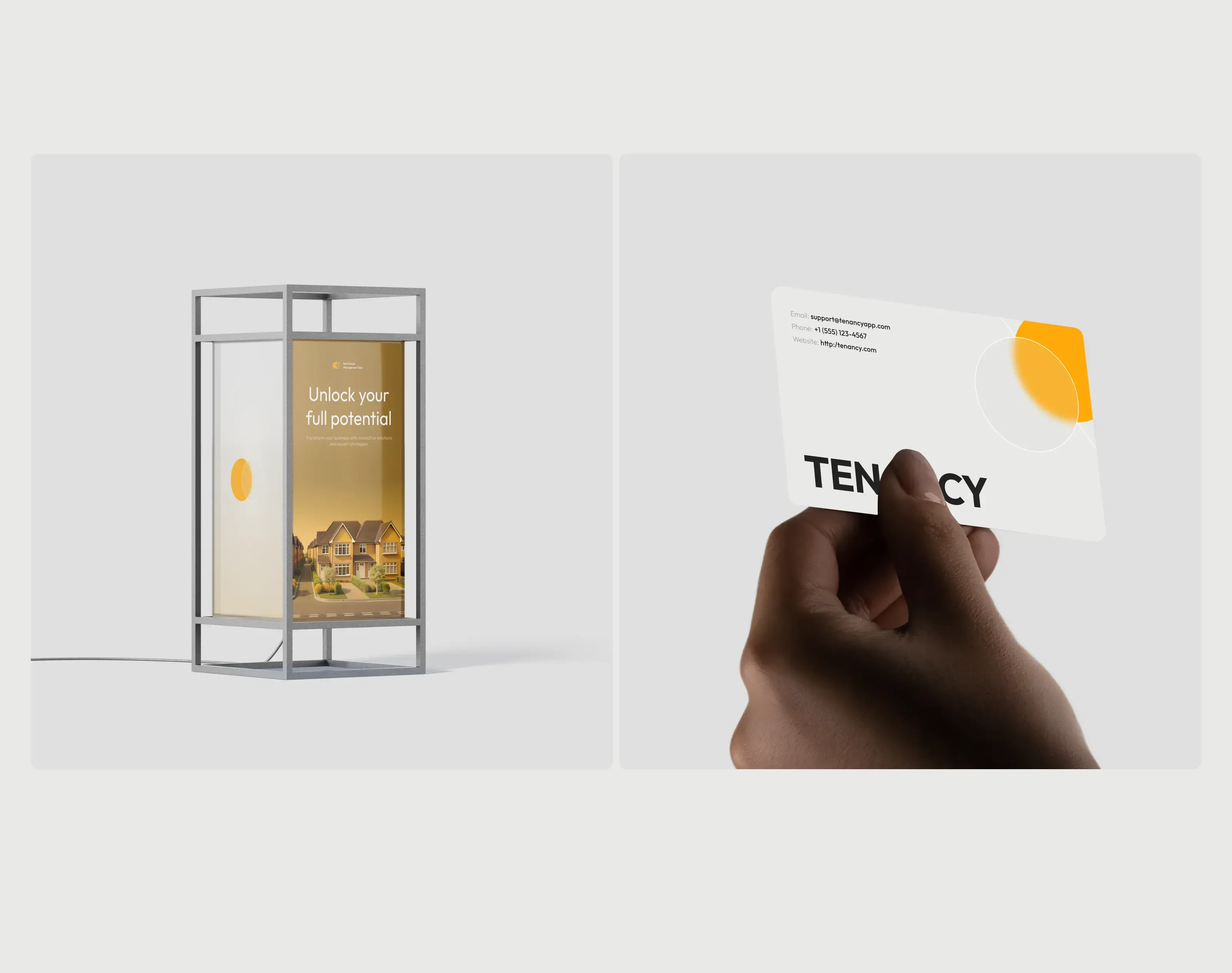 Poster graphic depicting UX/UI design for tenancy property management SaaS.