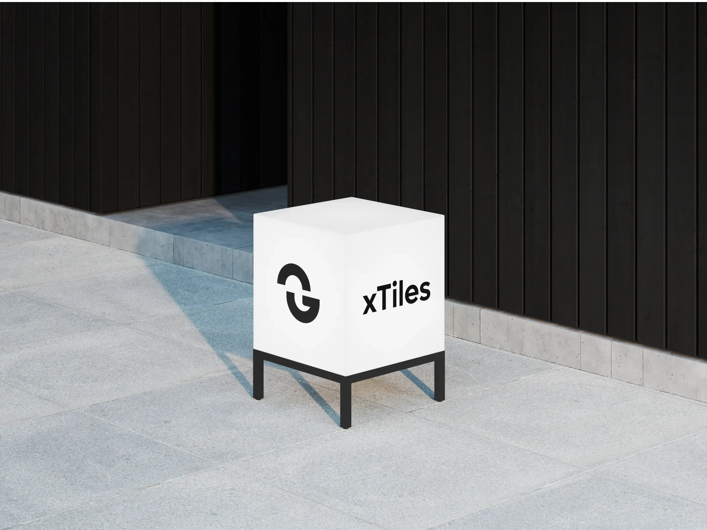 xTiles branding and UI design graphic for CRM and mobile app.