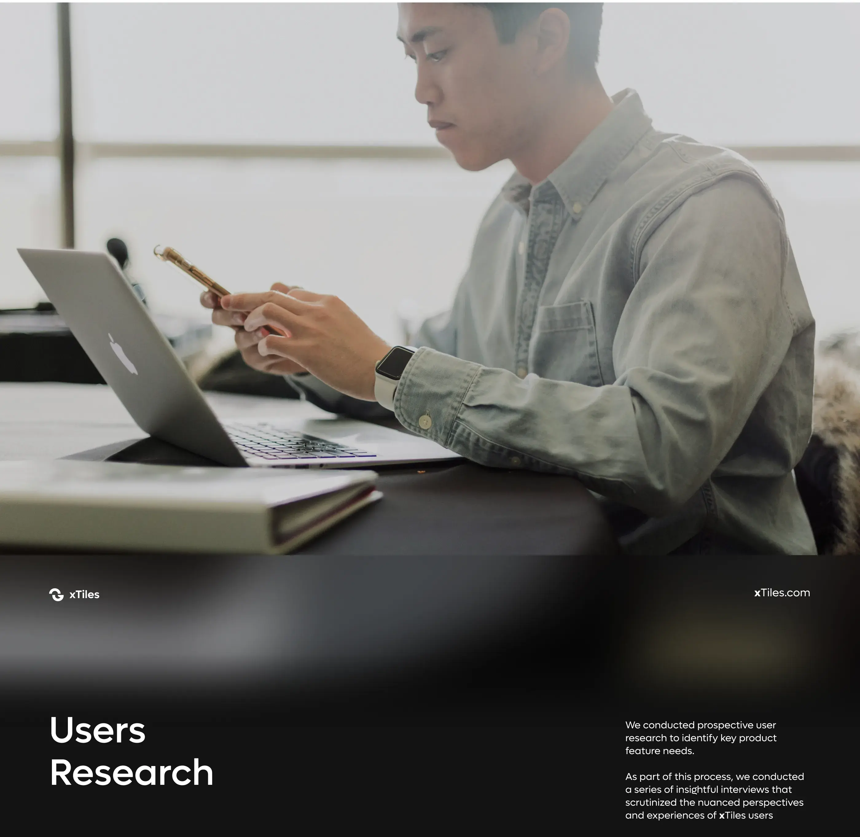 Professional using a laptop to interact with the CRM software.