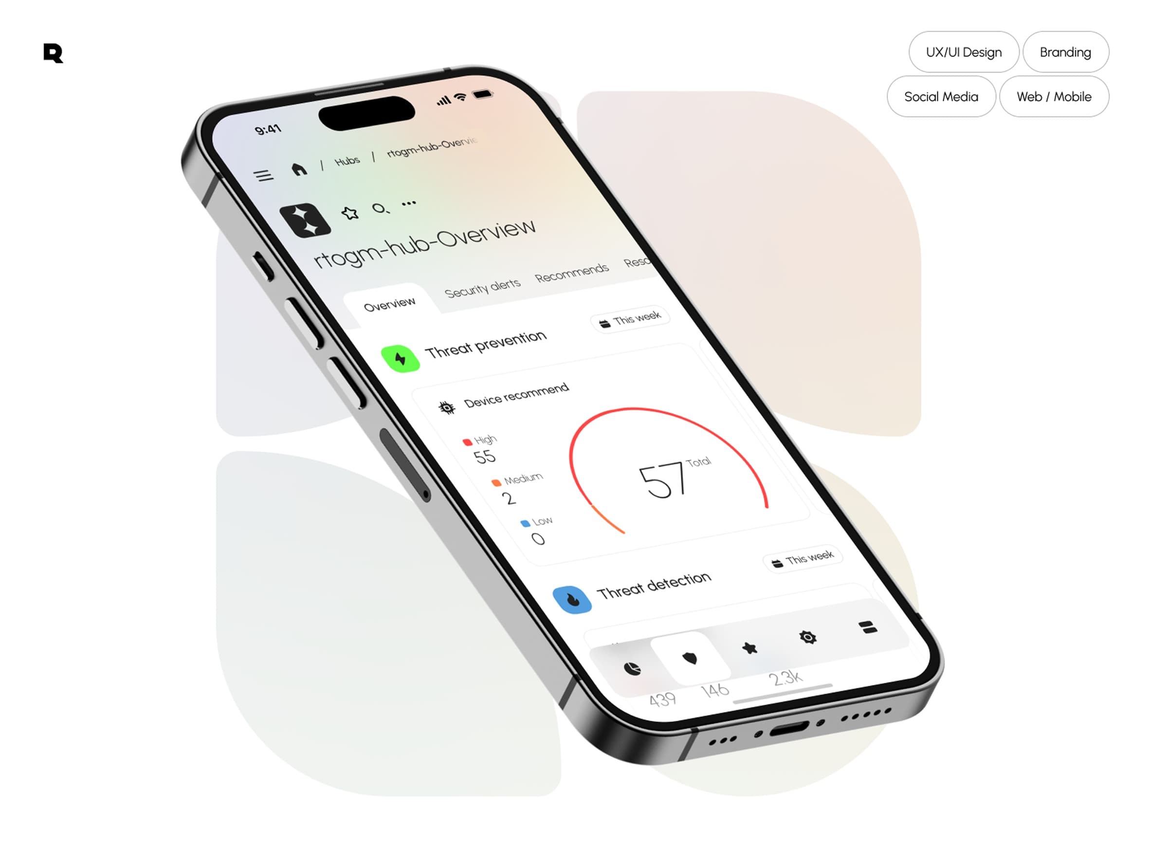 Mobile view of the Scanix AI security SaaS web application interface.