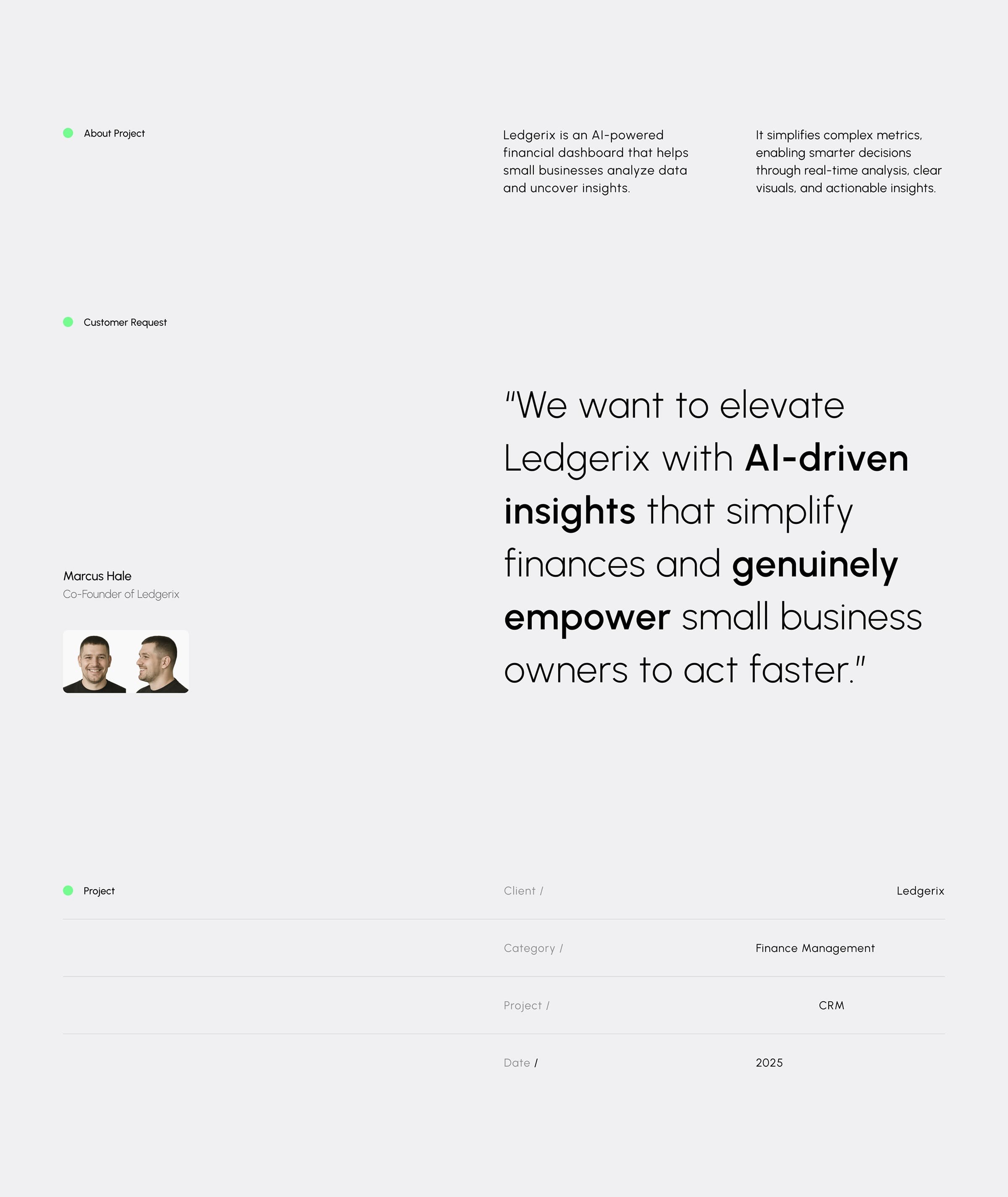 Ledgerix CRM - Finance SaaS & UX UI Design - 1