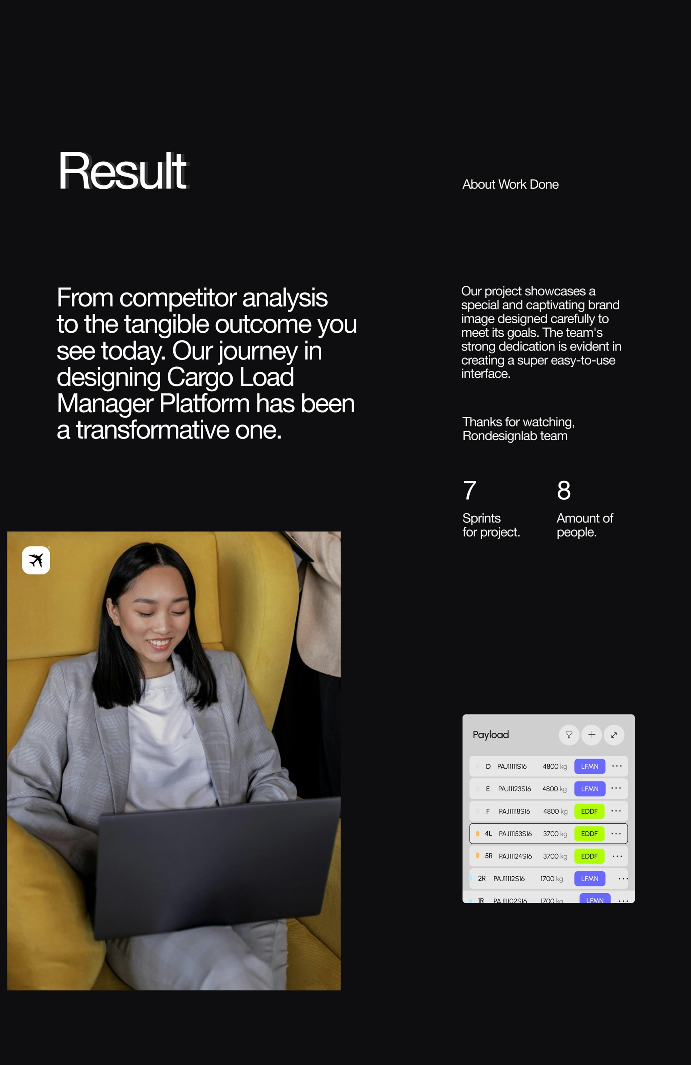 user interface for a cargo TMS SaaS web application on a laptop.