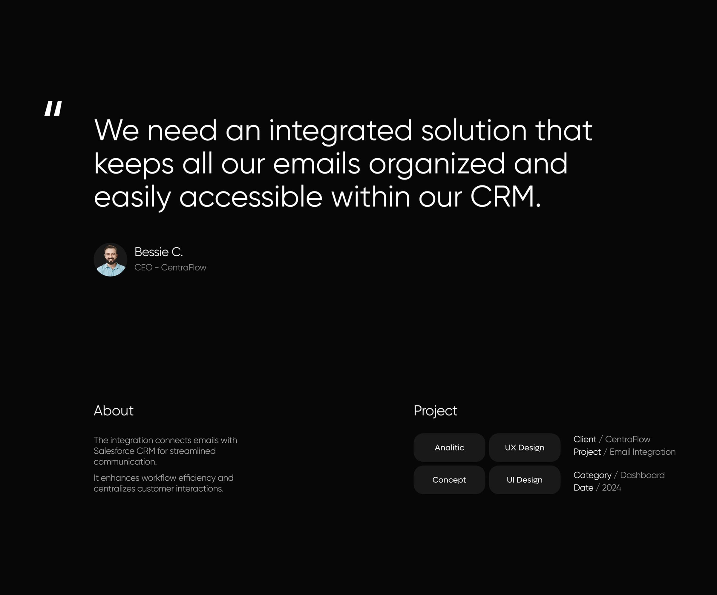 CRM Email Integration | UX & UI Design
