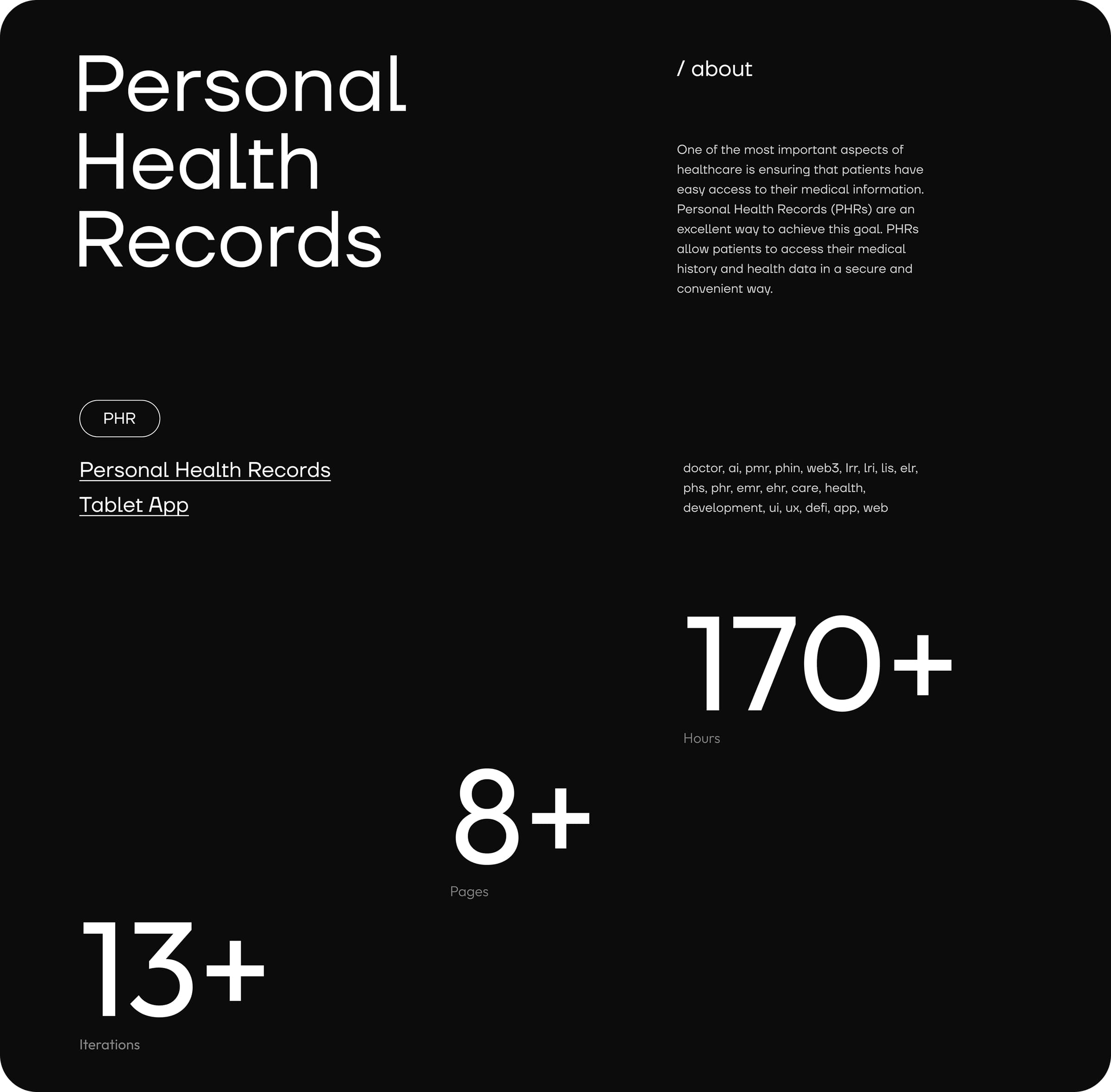PHR - Personal Health Record UI UX Design - 1