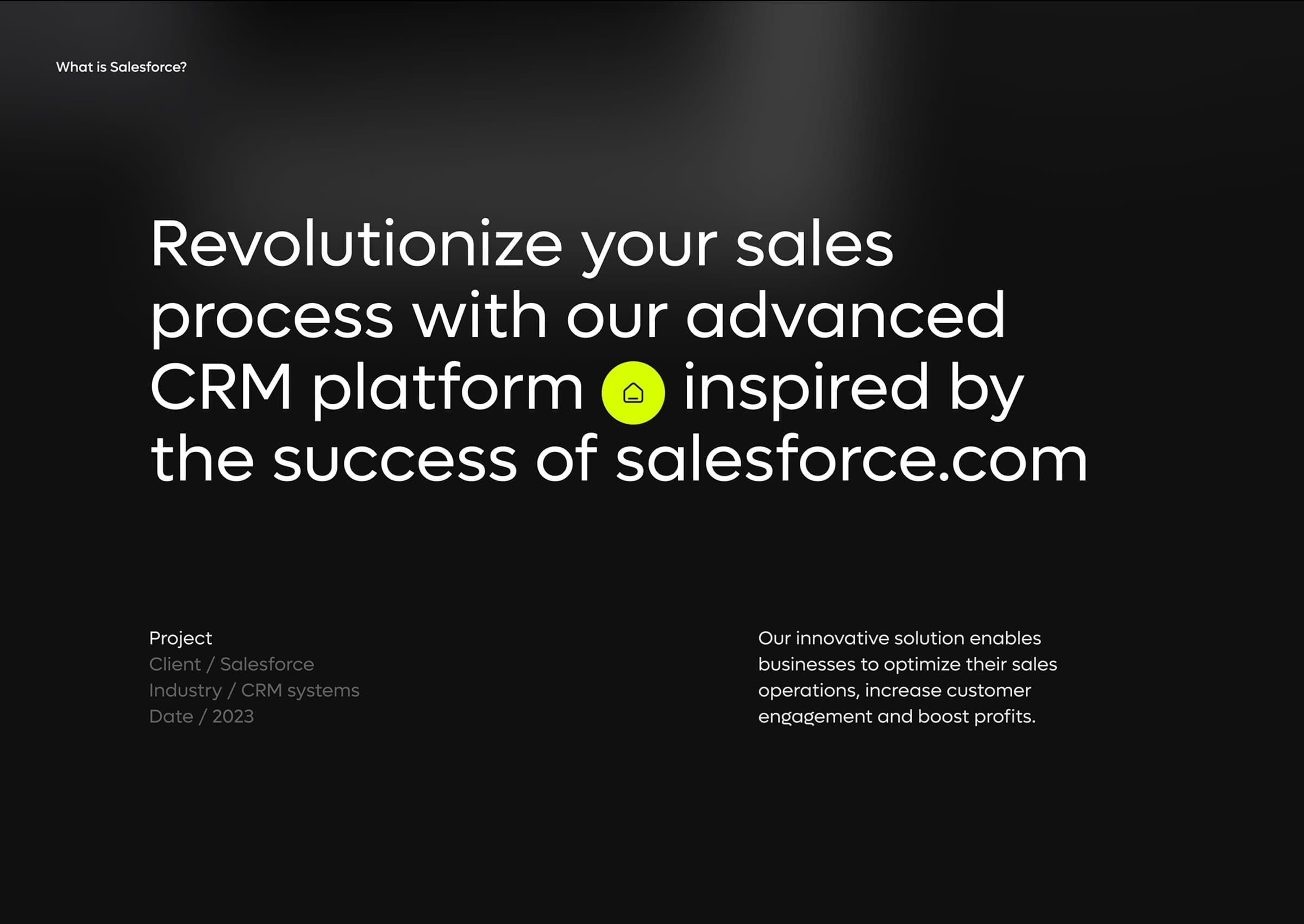 Salesforce CRM - UX UI Design - 1