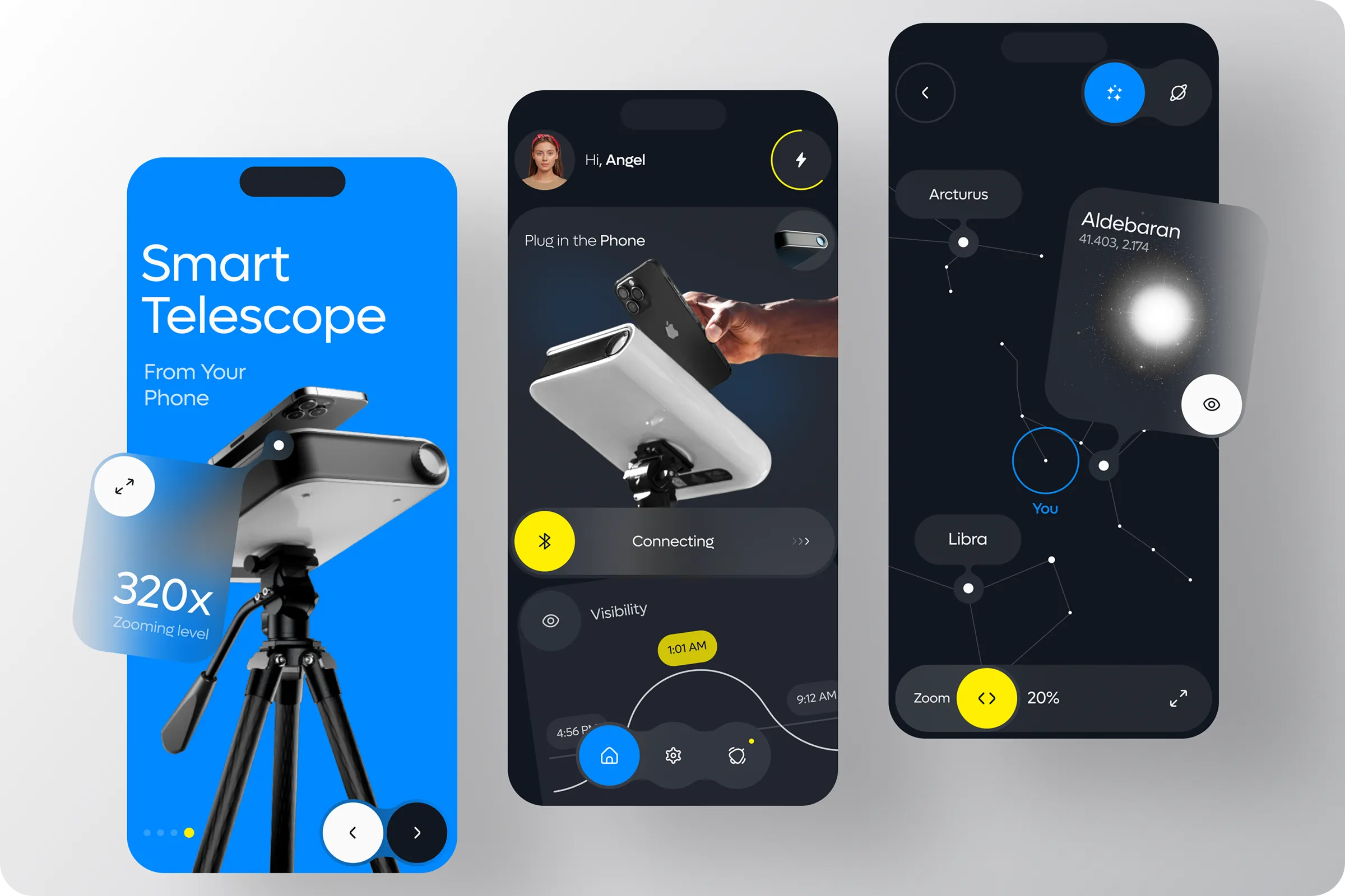 Smart Telescope Control UI Design