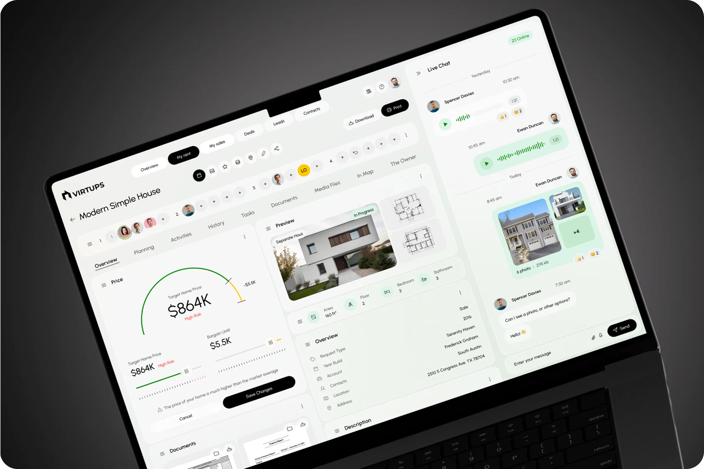 Virtups CRM Property Management Dashboard Virtups CRM Property Management Dashboard
