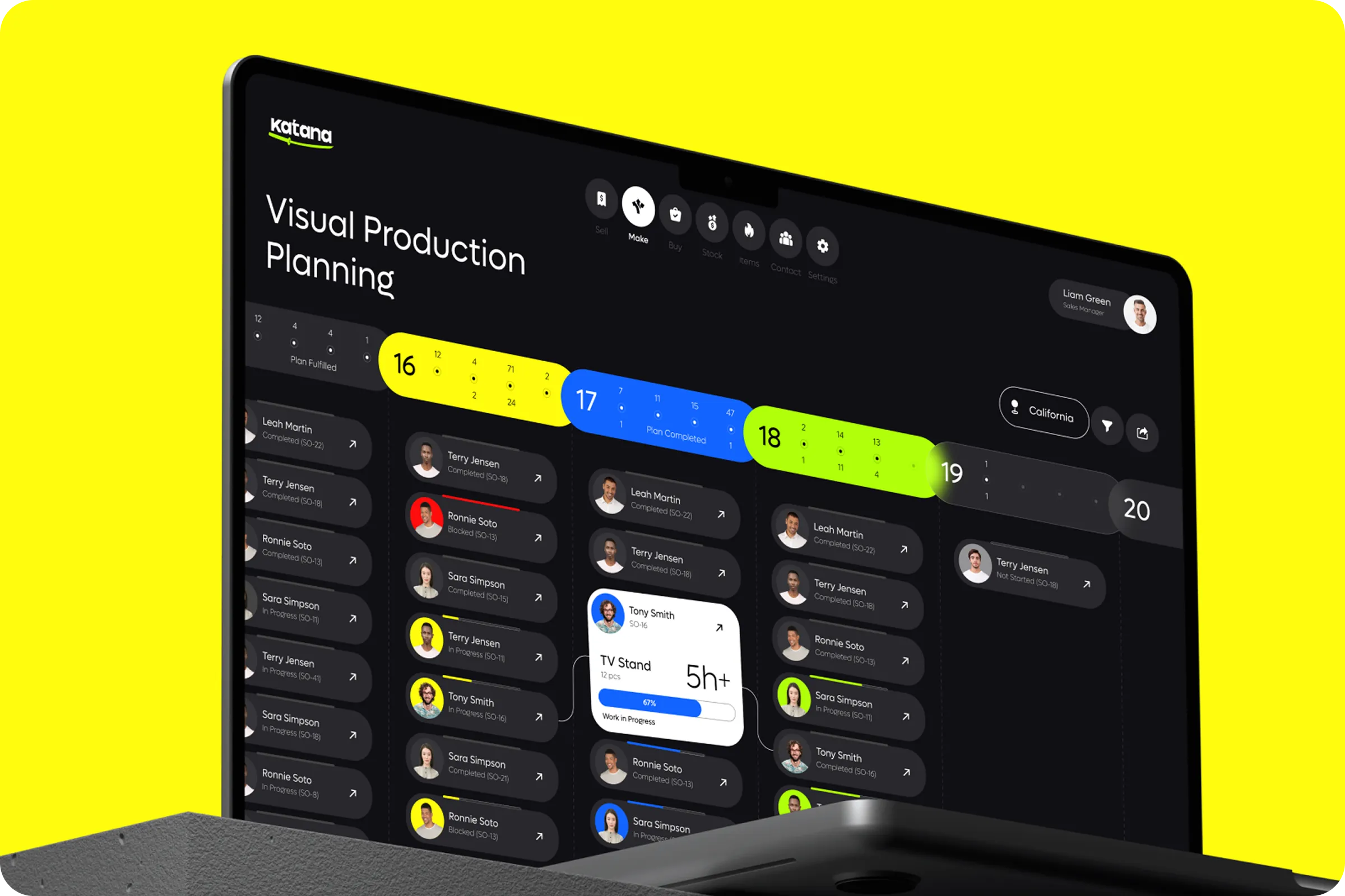 Manufacturing Management Dashboard UI
