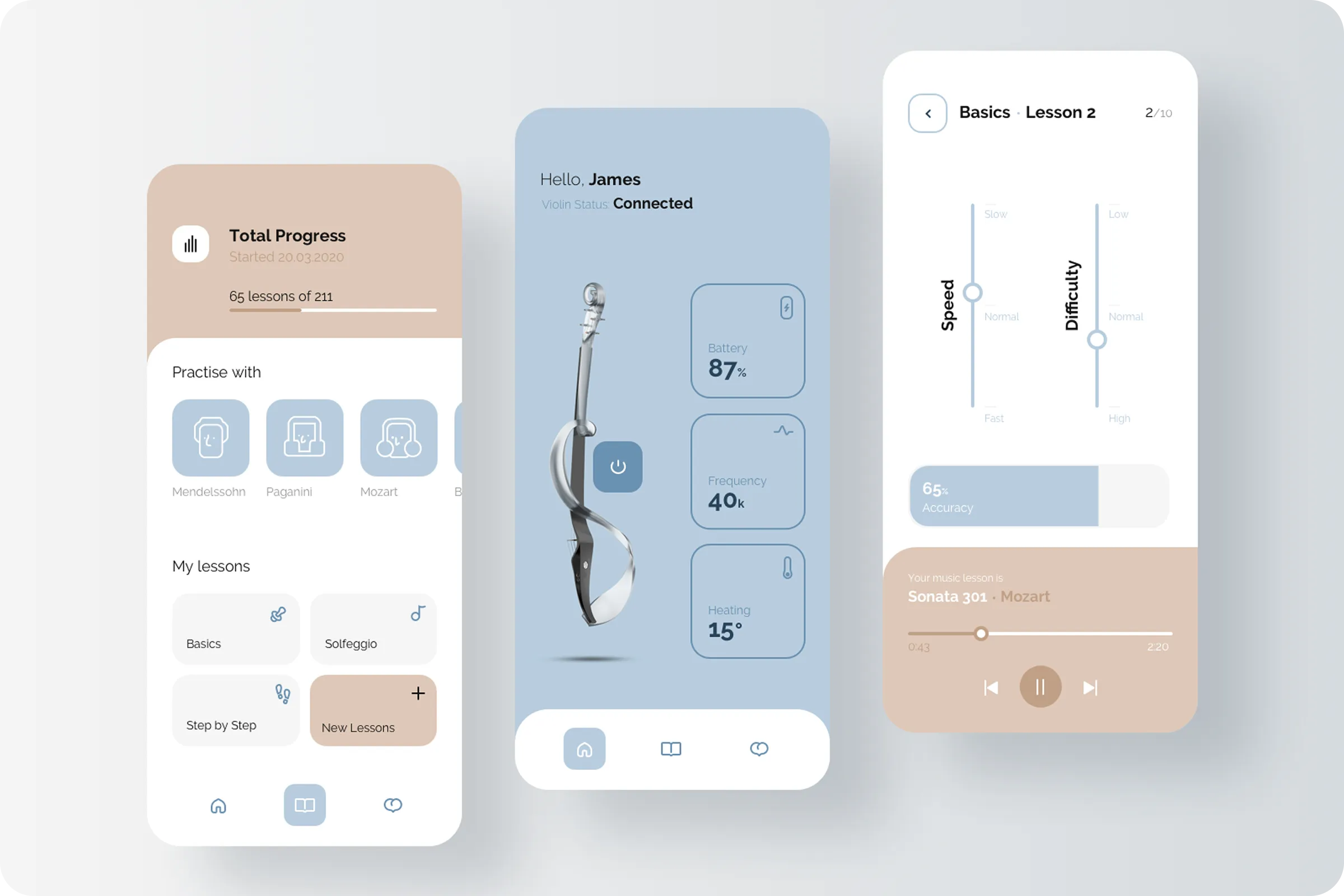 Music Learning Mobile App UI Music Learning Mobile App UI