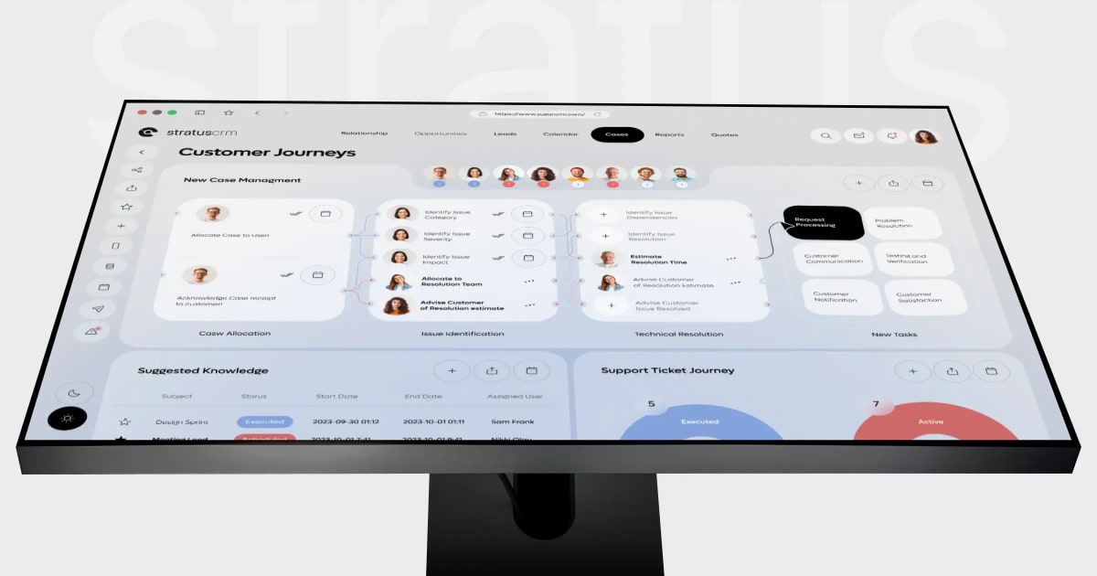 Stratus CRM Project - Branding & UX UI Design Trial (Example