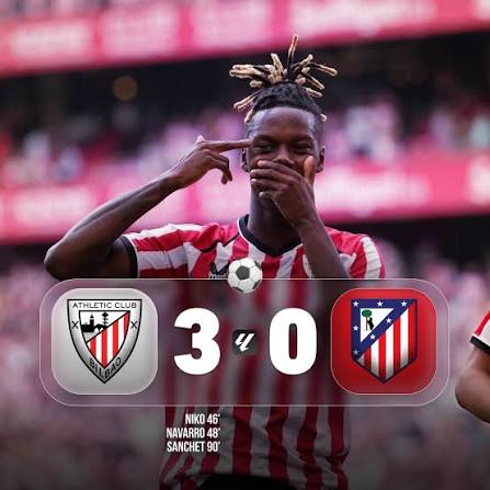 LaLiga Match Highlights: Athletic Club Thrash Atlético Madrid as Rayo Complete Comeback