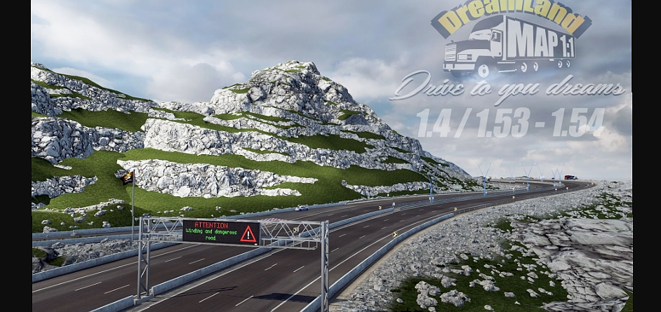 МОД DreamLand Map 1:1 v1.4 ДЛЯ EURO TRUCK SIMULATOR 2
