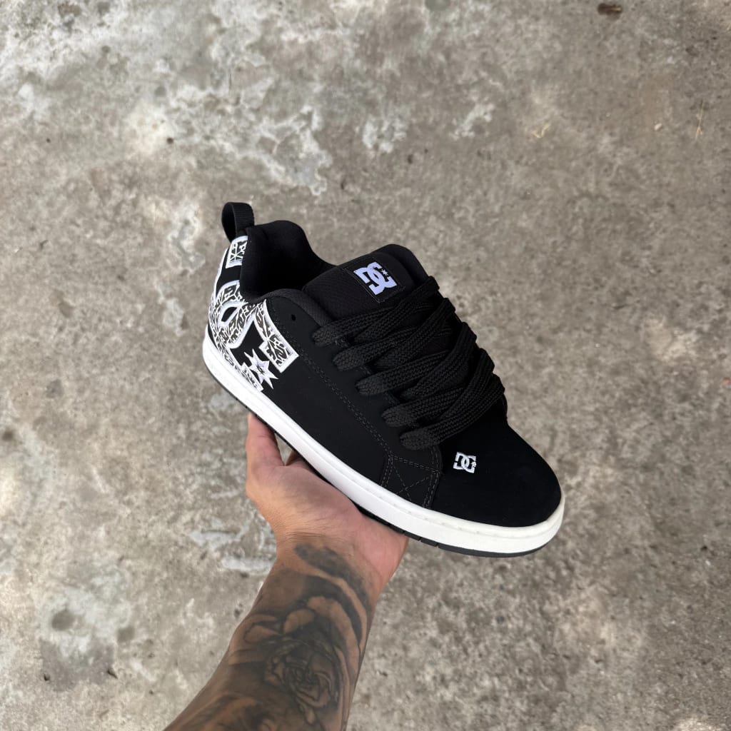 DC SHOES Court Graffik SS Black Pattern - imagen 1