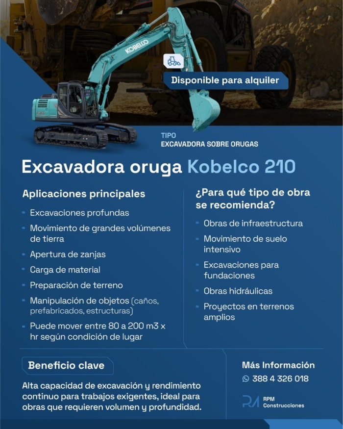 Excavadora oruga Kobelco 210
