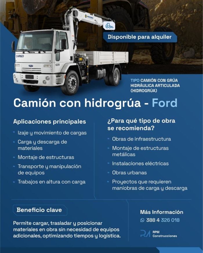 Camión Ford con Hidrogrúa
