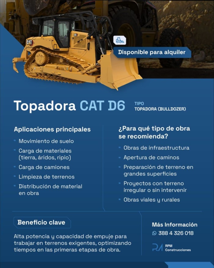 Topadora CAT D6