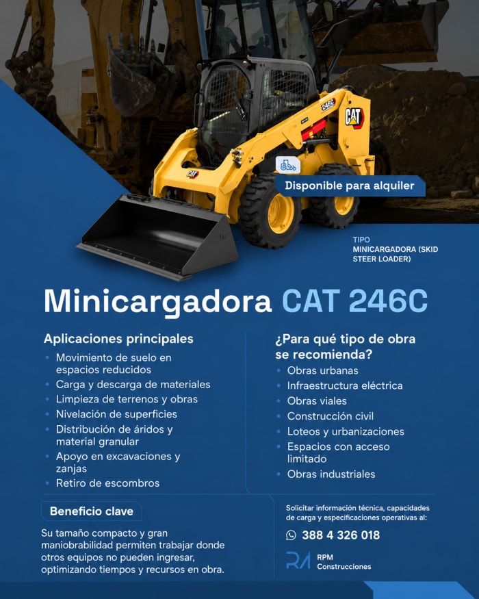 Minicargadora CAT 246C