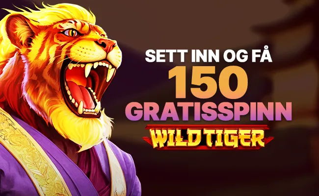 Sett inn og få 150 gratisspinn 🐯