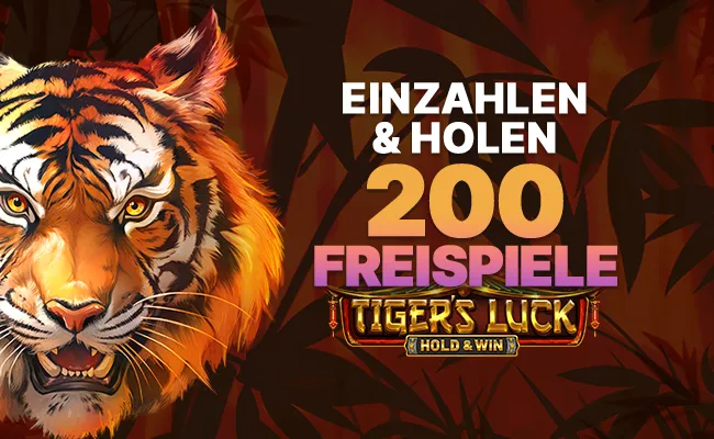 Zahlen Sie ein und erhalten Sie 200 Freispiele🐯