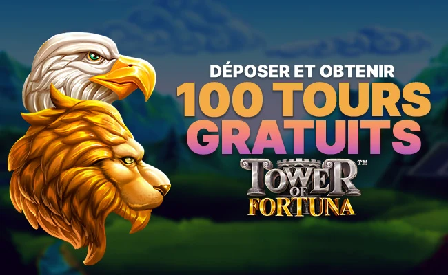 Déposez et obtenez 100 tours gratuits 🦅