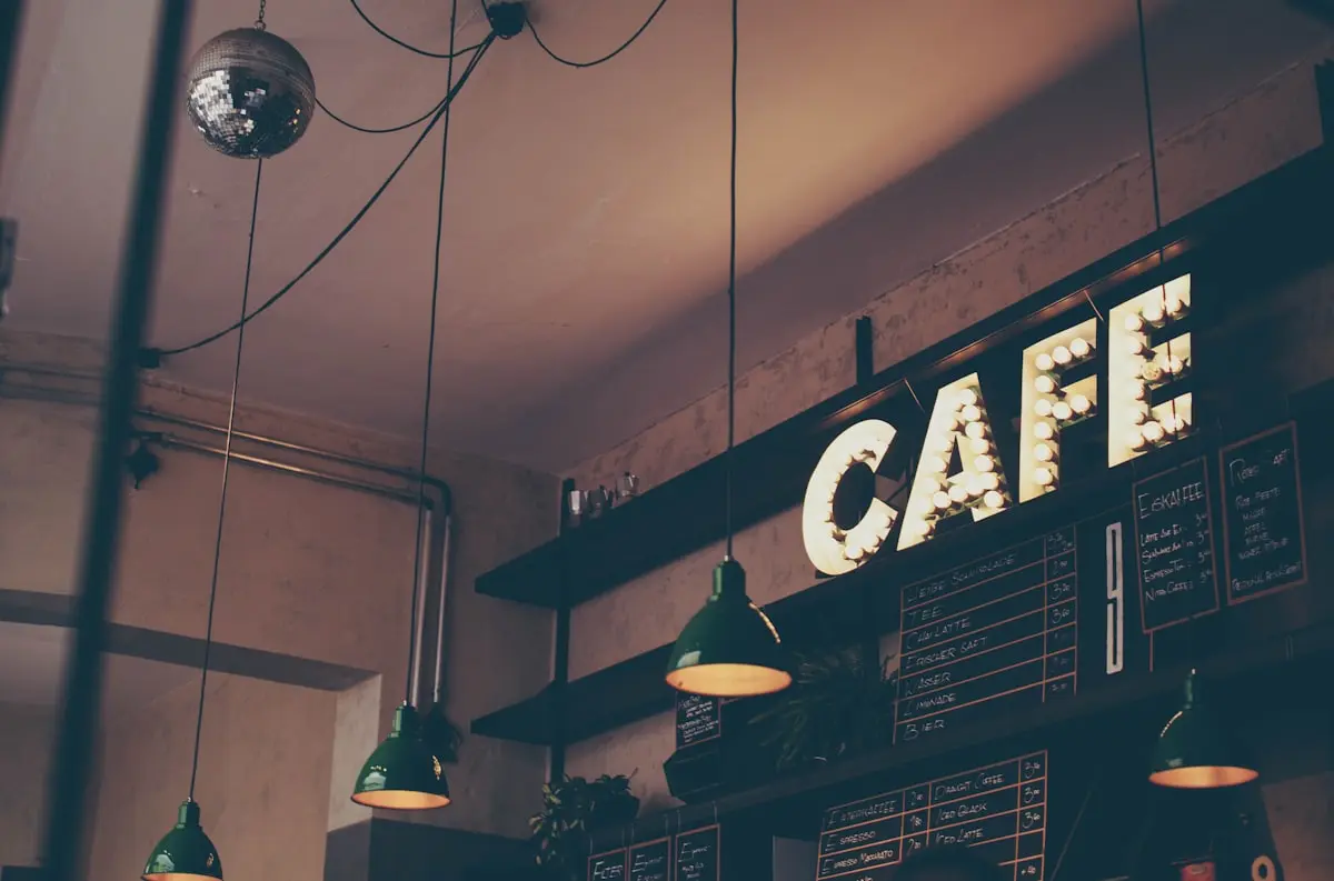 A busy coffee shop with customers - the kind of local business that benefits from review management