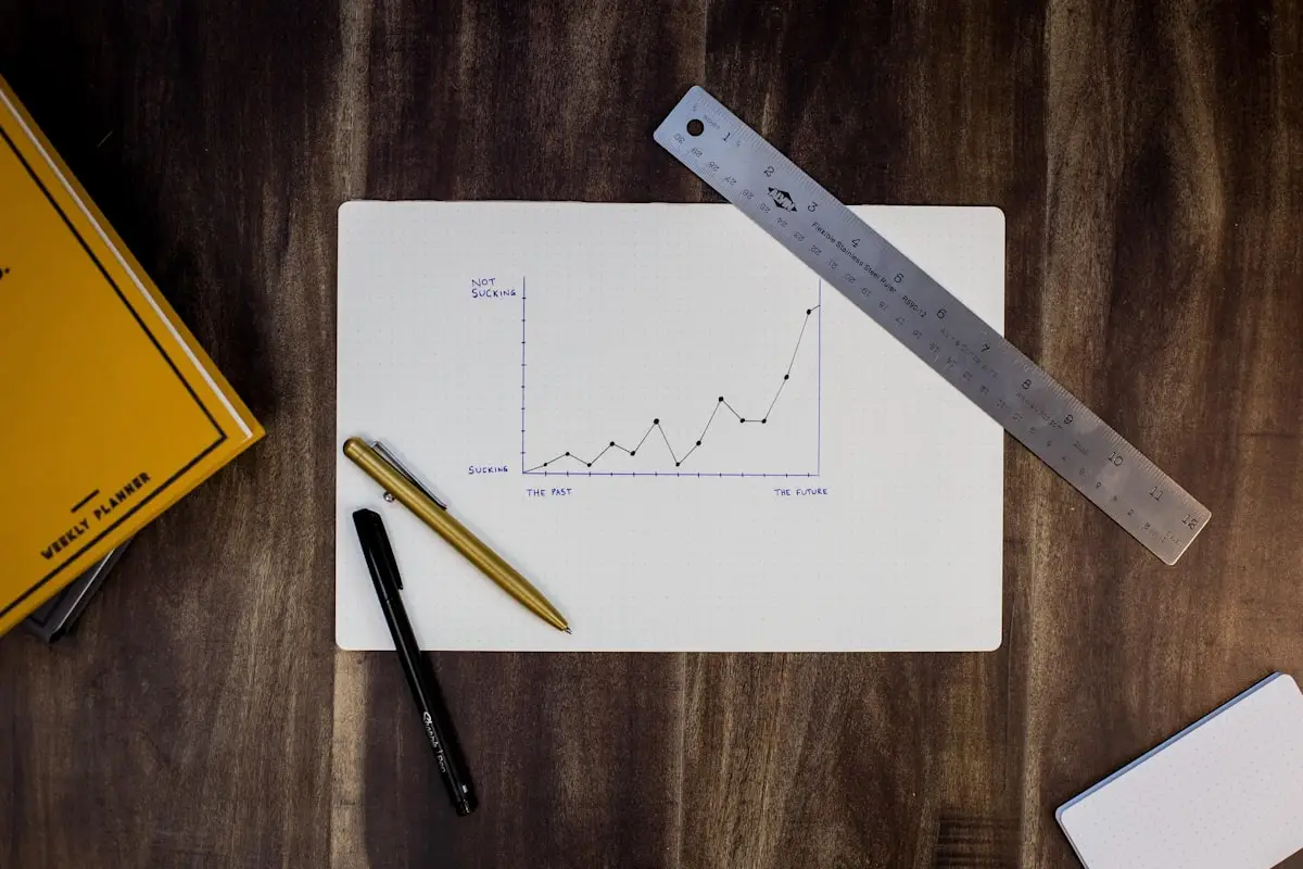 Growth charts and data analysis showing business performance trends