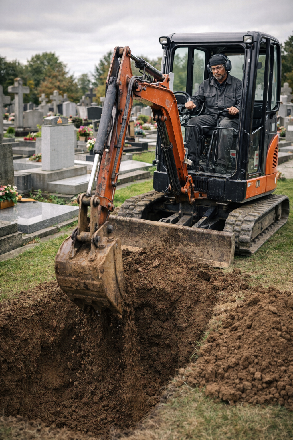 Construction caveau funéraire