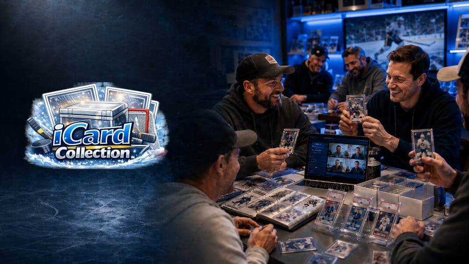 Hockey card collector community showing off hockey cards