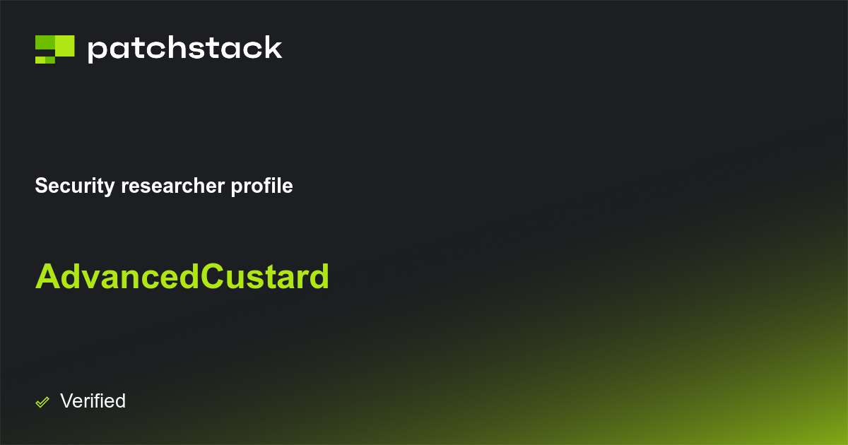 AdvancedCustard - Patchstack Alliance Verified Researcher
