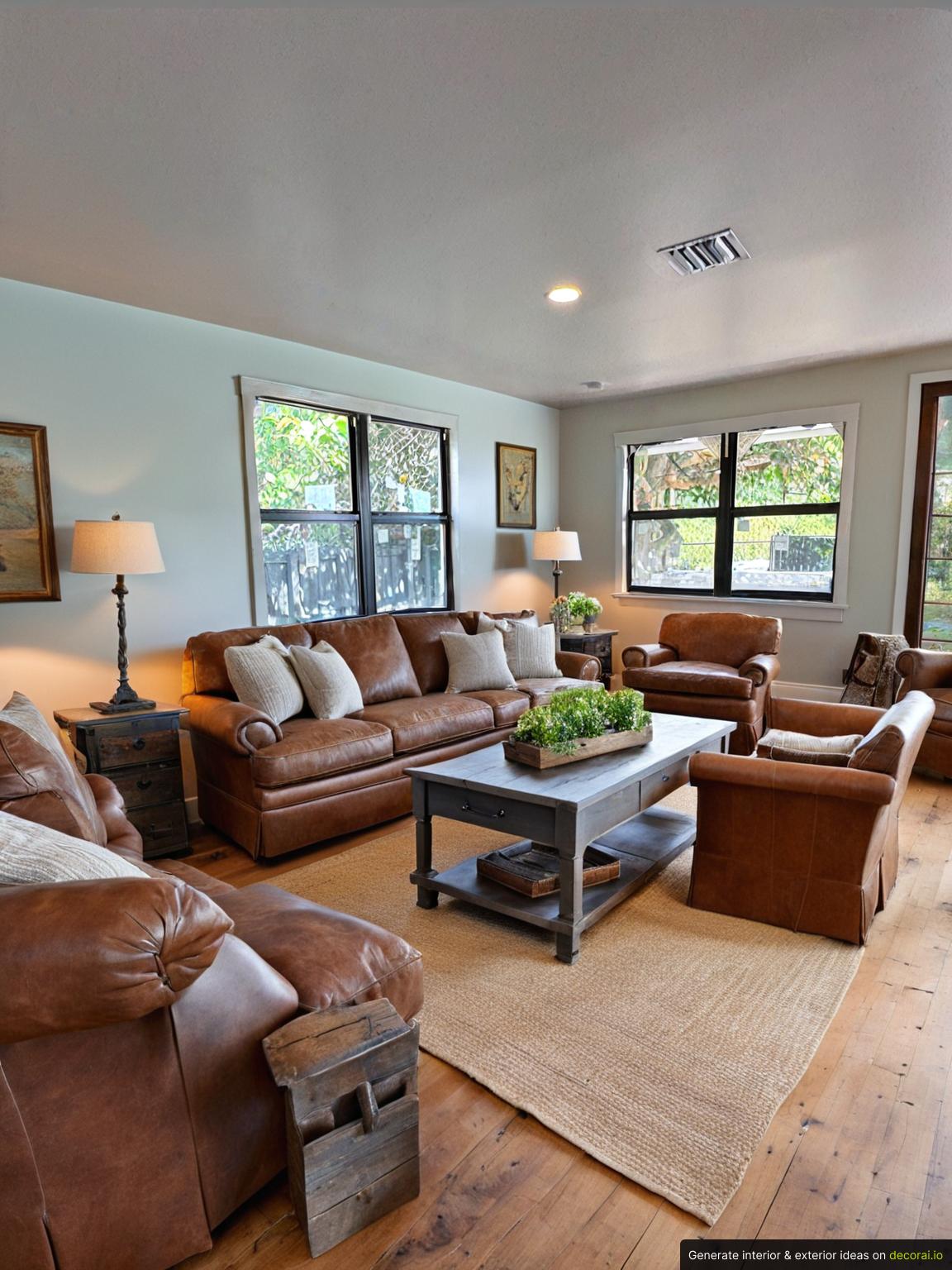 Farmhouse Living Room Interior Idea