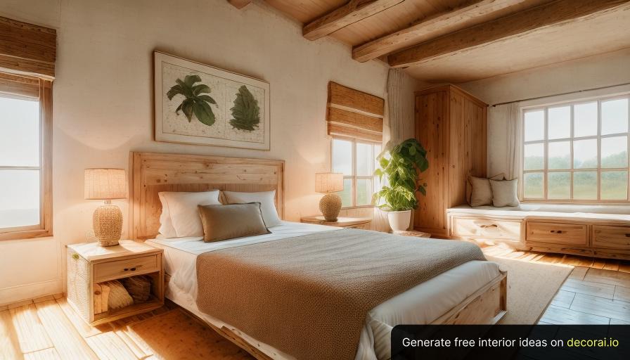 Farmhouse Bed Room Interior Idea