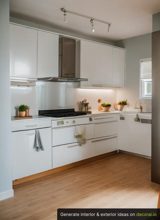 Modern Kitchen with Refrigerator,Stove,Dishwasher Interior Idea