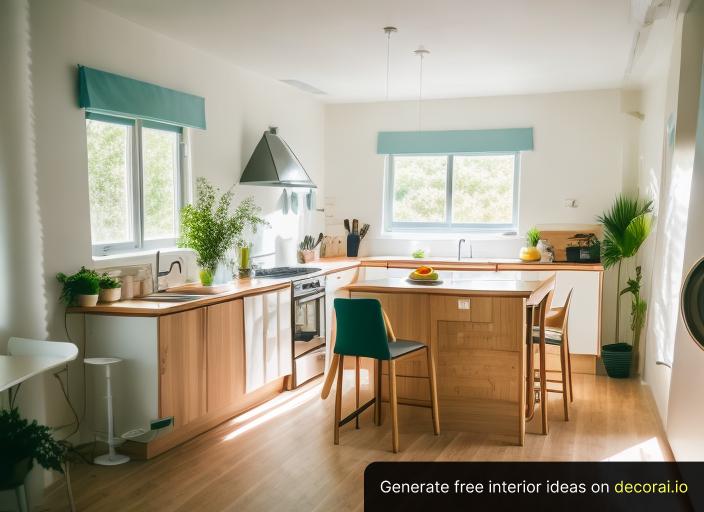 Modern Kitchen with Table,chairs,Pantry cabinet Interior Idea