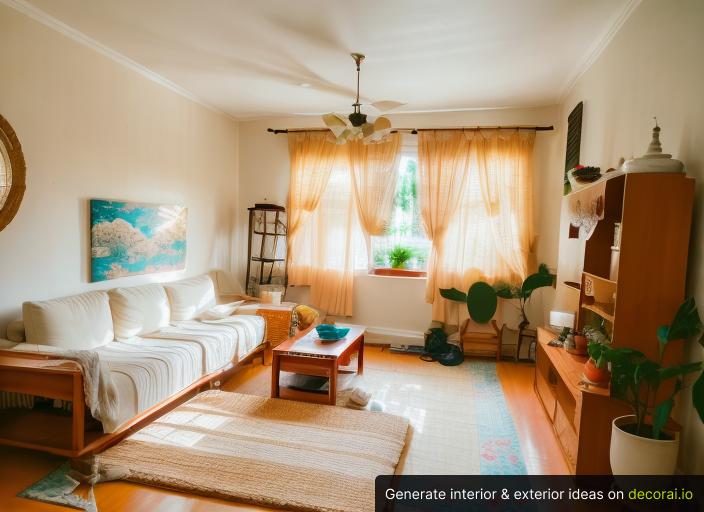 Asian Living Room Interior Idea