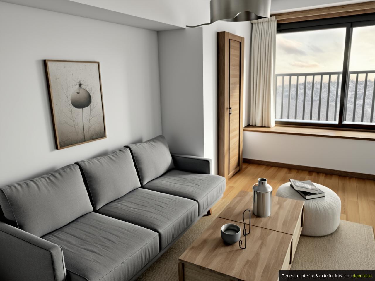 Minimalist Living Room with Sofa,Armchair Interior Idea