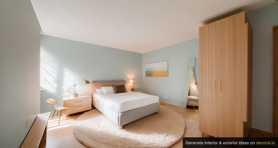 Contemporary Bed Room with Bed,Nightstands,Dresser,Mirror,Headboard Interior Idea