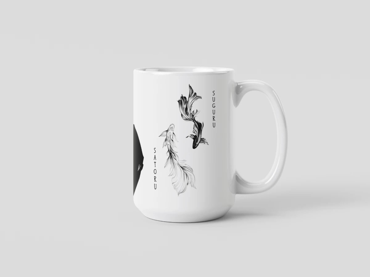 Taza 15 oz de Satoru Gojo vista 3