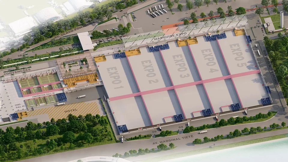 Mapa de localização do São Paulo Expo