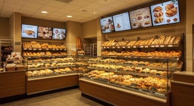Dijital Tabelalar Fırın sektöründe - Digital Signage Solution by DFN Player