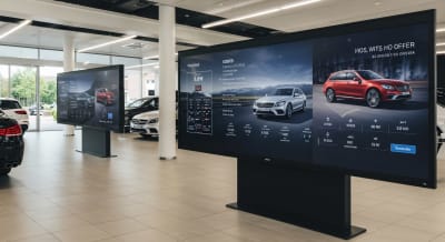 Dijital Tabelalar Oto Galeri sektöründe - Digital Signage Solution by DFN Player