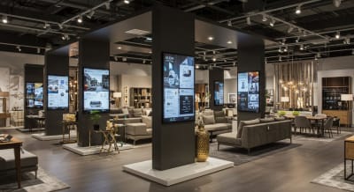 Dijital Tabelalar Mobilya sektöründe - Digital Signage Solution by DFN Player