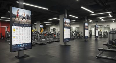 Dijital Tabelalar Spor Salonu sektöründe - Digital Signage Solution by DFN Player