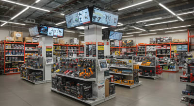 Dijital Tabelalar Yapı Market sektöründe - Digital Signage Solution by DFN Player