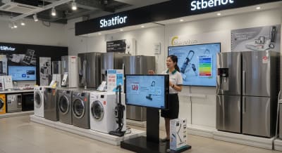 Dijital Tabelalar Beyaz Eşya sektöründe - Digital Signage Solution by DFN Player