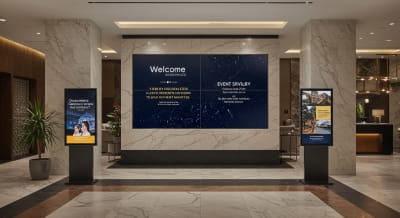 Dijital Tabelalar Otel sektöründe - Digital Signage Solution by DFN Player